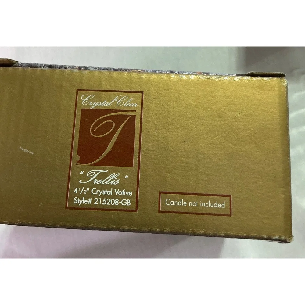 Pair Crystal Clear Trellis 4.5